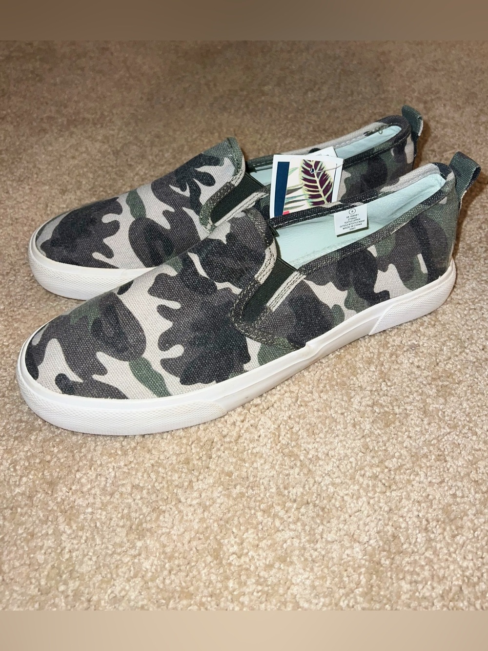 Tommy Bahama Camo Slip-On Canvas Sneakers